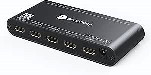 gofanco Prophecy Intelligent 1x4 HDMI Splitter 4K 60Hz HDR – 4K @60Hz 4:4:4, 18Gbps - Auto Scaling, HDMI 2.0a, HDCP 2.2, 3D, EDID, Cascadable, Firmware Upgradable - 4 Port, 1 in 4 Out, TAA Compliant