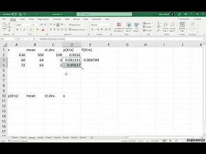 Calculating with the Normal Distribution in Excel