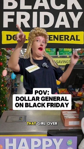 That one small town cashier on Black Friday🛒 #dollargeneral #blackfriday #south #comedy #funny | Amanda Meadows
