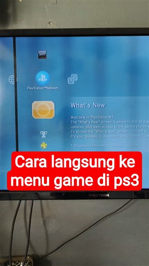 cara langsung ke menu game di ps3