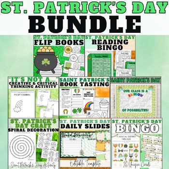 St. Patrick's Day Decorations and Activity Bundle, March Activities 3rd 4th 5th