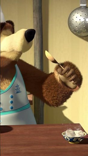 Sabroso 😋👌 #Shorts #mashayelosocastellano #BonAppetit #kids #mashabear #cartoon