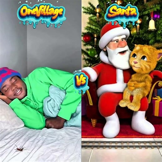 One Village Vs Santa Who Is Best ? 🤔 👌 🤣 #Shorts
