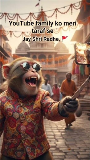 “Vrindavan Mein Bandar Vlogger 😍🐒 | Banke Bihari Dham Travel Vlog” #shorts