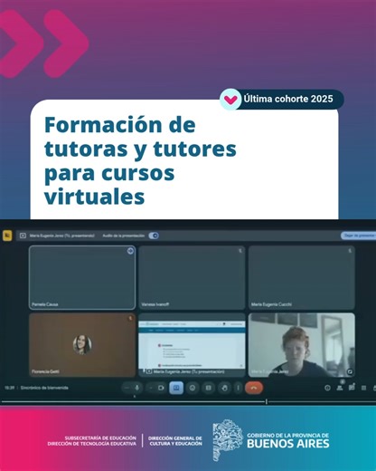 Tecnología Educativa PBA on Instagram: "✅ Más de 500 docentes participaron de la última edición del curso sobre tutoría virtual que ofrece la DTE 🔹 Finalizó una nueva cohorte del curso Formación de tutoras y tutores para cursos virtuales, una propuesta de la Dirección de Tecnología Educativa orientada a profundizar en el rol de la tutoría en línea. 🔸 El curso, de modalidad virtual y autoasistida, se organiza en tres módulos y otorga puntaje docente. Incluye actividades asincrónicas, materiales