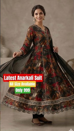 Elegant Anarkali Suit 😍 Black Floral Designer Look | Premium Ethnic Wear | Only ₹999🔥