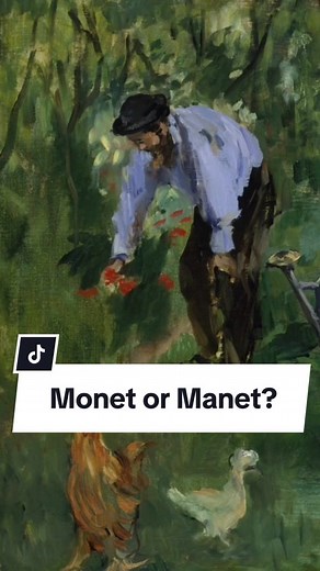 Who’s who?🧐 Nail the difference between Monet and Manet once and for all! #ArtHistory #LearnOnTikTok #MuseumTok #onthisday
