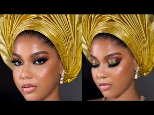 STEP BY STEP BRIDAL MAKEUP TUTORIAL // NIGERIA BRIDAL MAKEUP // IGBO BRIDE // GELE