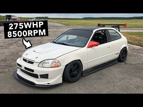 K-Swap K24 Honda Civic Track Review