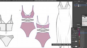 Women Laces Lingerie Corset Bra Panty Slip Dress Editable Flat Technical Drawings Illustration (total 6 Styles in B/W Vector Sketches) - Etsy UK