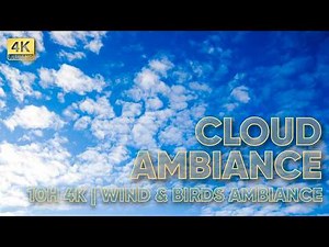 Blue Sky with Clouds 10H 4K [Screensaver] ☁️ Beautiful Cloudscape | Silent Sky View