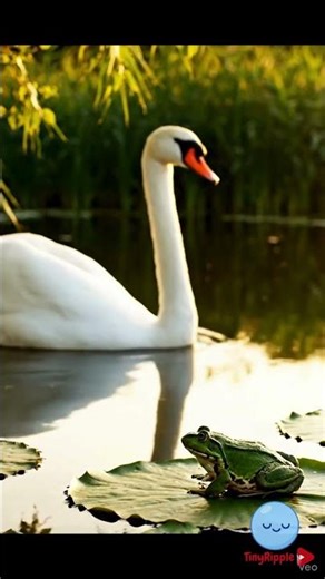 “Frog’s Royal Ride Gone Wrong 🐸🦢”