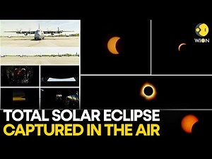 Solar Eclipse: Arkansas National Guard flight crew captures total eclipse in the air | WION Original
