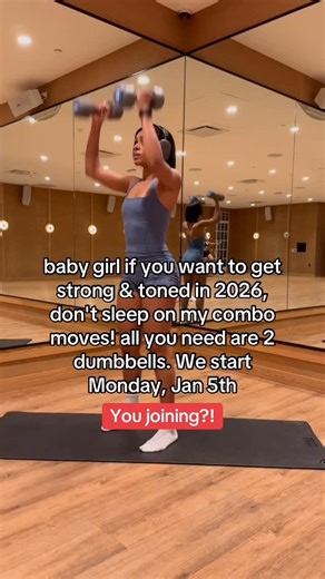 Dr. Robin Barrett, Pharm D., NASM-CPT on Instagram: "All you need are 2 dumbbells + consistency. We start Monday, Jan 5th. 🔗 in b!0 #fitnessmotivation #workoutsforwomen #transformyourbody"