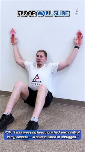 Floor Wall Slide #scapularstrength #shoulderstability #fixshoulderpain #shoulderpainrelief #scapulat