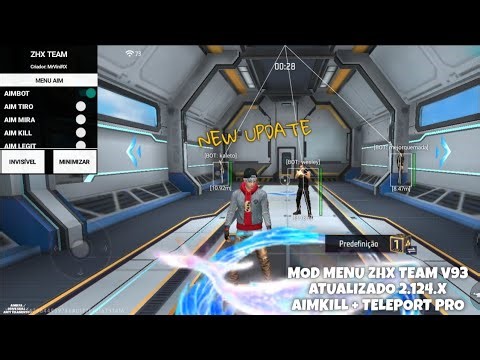 MOD MENU ZHX TEAM V93 NO BAN - MOD MENU FREE FIRE MAX ATUALIZADO 2.124.1 - AIMKILL - DRIVE SKILL