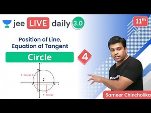 JEE: Circle L4 | Equation of Tangent | Unacademy JEE | IIT JEE Maths | Sameer Chincholikar