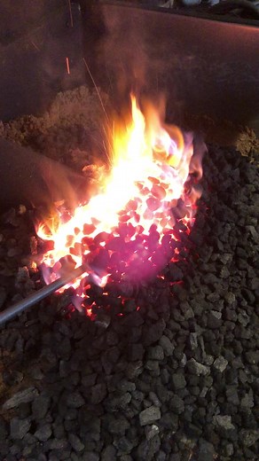 Metalworking Process: Heating Metal in a Forge