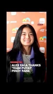 Alex Eala thanks 'Team Puyat' Pinoy fans for watching Miami Open match vs Siegemund | ANC