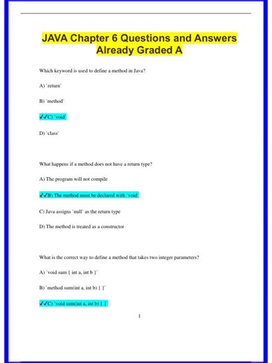 JAVA Chapter 6 Questions and Answers Already Graded A887_636x882