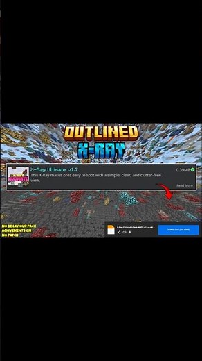 The Best X-RAY Mod For MCPE 1.26+ | Easily Visible Ores #minecraft #minecraftpe #mcpe #xray