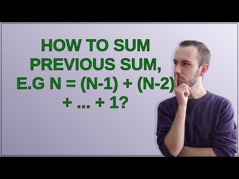 Dba: How to SUM previous sum, e.g N = (N-1) + (N-2) + ... + 1?