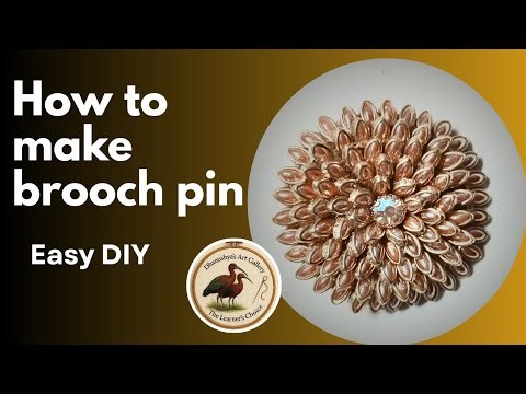 How to make brooch pin / Brooch making /Diy brooch ‪@DhanushyasArtGallery‬ #brooch #broochpin #diy