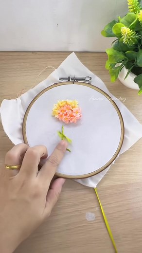 29K views · 677 reactions | Flower embroidery from satin ribbon #embroidery #flower 殺 | Asnimar Embroidery | Facebook