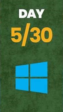 Day 5/30 of sharing topic about Windows....