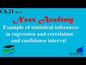 Example of statistical inferences in regression and correlation and confidence interval ch 21 lec 3