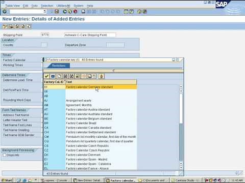 Create/define Shipping Point in SAP SD Module.