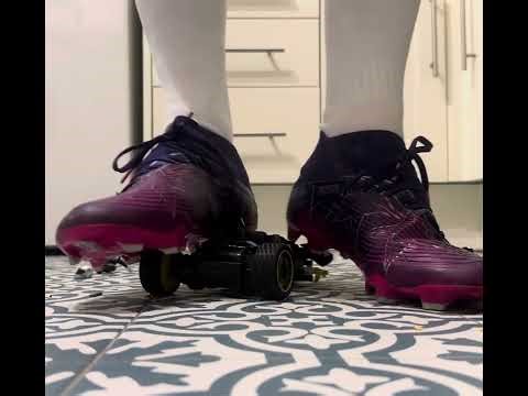 Terrible accident between dune buggy and Adidas Predator soccer cleats