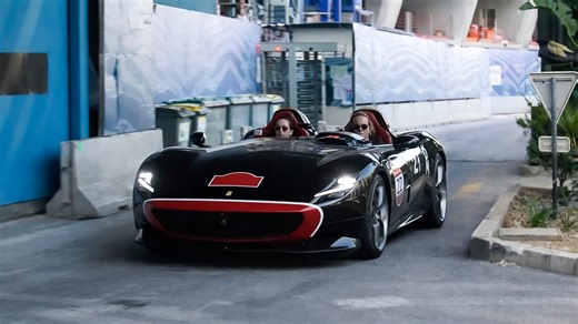 $2M Ferrari Monza rolls along Monaco city streets