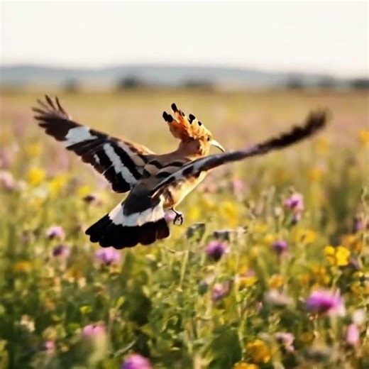 Beautiful Hoopoe Bird & its Calming Call | Peaceful #birds #shorts