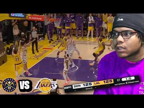 GAME WINNER?? NUGGETS at LAKERS FULL GAME HIGHLIGHTS REACTION
