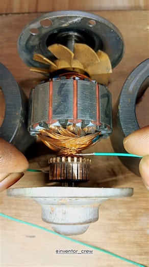 Inventor Crew on Instagram: "Dc motor how it's work? ⚙️ DC motor kaise kaam karti hai? ⚡ Is practical experiment me motor ka real working system dikhaya gaya hai 😎 Simple concept… par powerful application 💡🔥 Agar aapko motors, electronics aur practical experiments pasand hain to follow zarur karein 🚀 ⚠️ For learning & demonstration purpose only. @inventor_crew #dcmotor #howitworks #practicalexperiment #electronics #techreels"