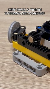 Mini Rack & Pinion Steering Mechanism #lego #technic #legotechnic #legotechnics #steering #mechanism #mechanical #diy #legotechnicmoc #engineering #legofan #mechanisms #servo #legos #legotechniques #legotechnik | Bricks Master Builders