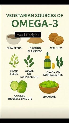 Top Vegetarian Sources of Omega-3 Fatty Acids | Boost Brain, Heart & Skin Health Naturally🥑🌿