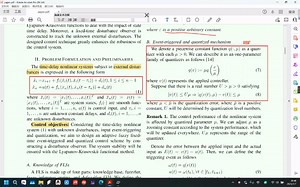 80.【复现】具有扰动和量化的时滞非线性系统的自适应固定时间事件触发模糊控制