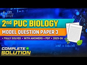 2nd PUC Biology Model Question Paper 3 (2025-26) | Fully Solved with Answers + FREE PDF