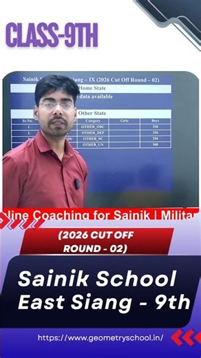 East Siang Sainik School Cutoff 2026 😱 | Round 2 Safe Score & Chances #SainikSchoolEastSiang