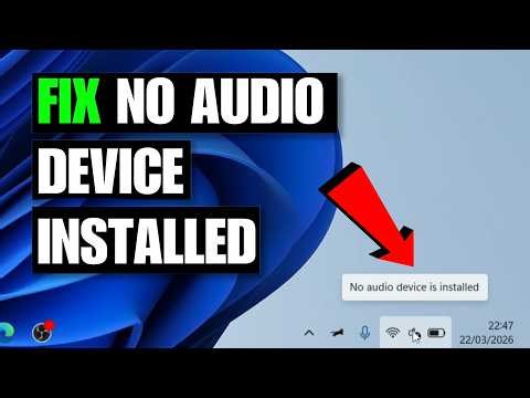 No Audio Output Device Installed Windows 11 / 10 Fix 🔊 (100% Working 2026)