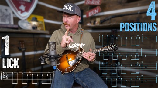View the full lesson & tabs here as a Gold Pick member: https://banjobenclark.com/lessons/one-lick-four-positions-mandolin-intermediate Not a Gold Pick member?! Let's fix that & get you over 800 lessons pronto: https://store.banjobenclark.com/blogs/banjo-bens-blog/joinbanjoben-com Let’s unlock that mandolin neck! In this immediately applicable lesson, I teach you one lick & four different ways to play it. But, the real treasure in this lesson is how the fretboard becomes more familiar! TIMESTAMP
