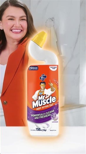 Angelica shows how to Clean like a Pro with Mr Muscle - 750ml only SRP P99! 💪 15s
