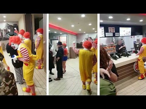 Ronald McDonald Clowns Storm Into Burger King