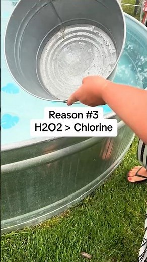 Reason #3 for using 35% Food Grade Hydrogen Peroxide over Chlorine in our pool