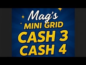 Mini Grid 7/2/25 Cash 3 Cash 4 Lottery Strategy for Winning Any State Any Drawing