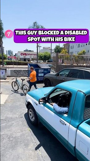 Karma 🚴‍♂️ Instant Payback for Blocking Disabled Spot! #karma #parkingfail #shorts