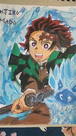 Tanjiro Kamado water breathing style #demonslayer sketch