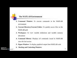 Introduction to MATLAB Environment
